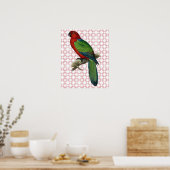  papegaaivogel op Retro Art Poster (Keuken)