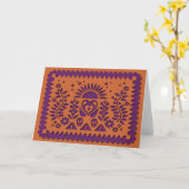 Papel Cortado Kaart (Gele Bloem)