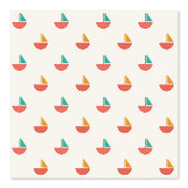 Papel de pared con patrón de barquitos pequeños behang (Voorkant)