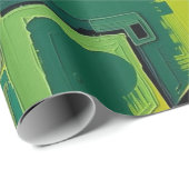 Papel de Presente com paisagem verde Cadeaupapier (Rol Hoek)