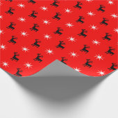 Papel de presente com renas e estrela cadeaupapier (Hoek)