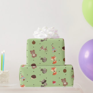 Papel de regalo animalitos del bosque cadeaupapier