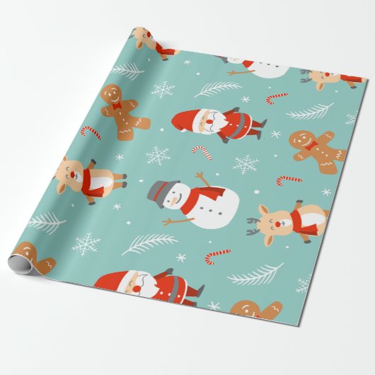 Papel de regalo con motivos navideños cadeaupapier (Uitgerold)