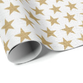 Papel de regalo estrellas doradas cadeaupapier (Rol Hoek)