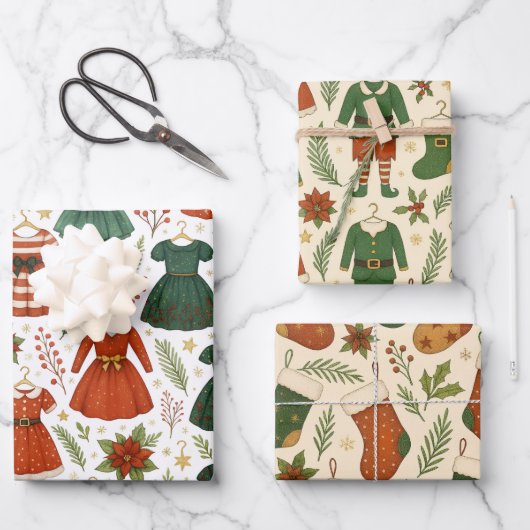 Papel de Regalo Ropa de Navidad Inpakpapier Vel (Voorkant)