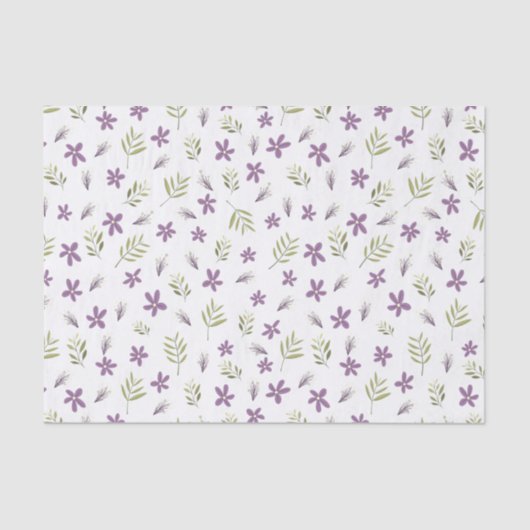Papel de seda Violetas y flores silvestres Tissuepapier (Voorkant)