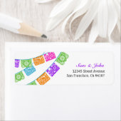 Papel Picado Adresse de retour Étiquettes (En situation)