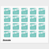 Papel Picado Aqua | Sticker Favor de mariage (Feuille)