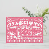 Papel Picado Baby shower Uitnodiging (Staand voorkant)