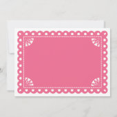 Papel Picado Birthday Party Invite - Roze Kaart (Achterkant)