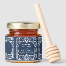 Papel Picado Boda Mexican Rustic Blue Wedding