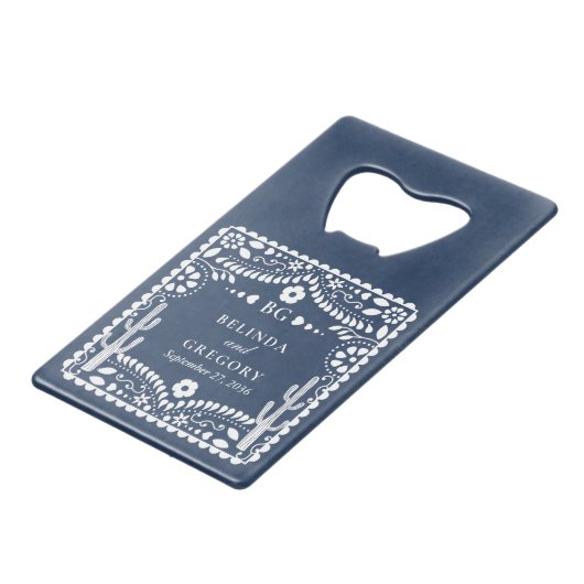 Papel Picado Boda Mexican Rustic Blue Wedding (Dos Angle)