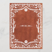Papel Picado Boda Mexican Wedding Itinerary Programma (Achterkant)