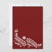 Papel Picado Bourgogne Faire-part de mariage mexic (Dos)
