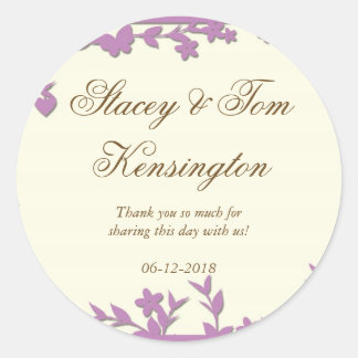 Papel Picado bruiloft uitnodiging - mooie duiven Ronde Sticker