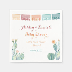 Papel Picado Cacti Mexican Theme Shower Party Servet