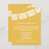 Papel Picado | Carte d'hébergement Mariage (Devant / Derrière)