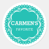 Papel Picado Colorful Mexican Weddenack Label (Voorkant)