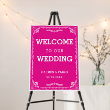 Papel Picado Colorful Mexican Weddenschap Welkomst
