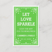 Papel Picado Colorful Mexican Wedding Send Label (Achterkant)