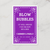 Papel Picado Colorful Mexican Wedding Send Label (Achterkant)