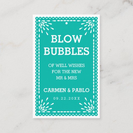 Papel Picado Colorful Mexican Wedding Send Label (Voorkant)