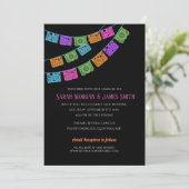 Papel Picado Destination Wedding Fiesta Kaart (Staand voorkant)
