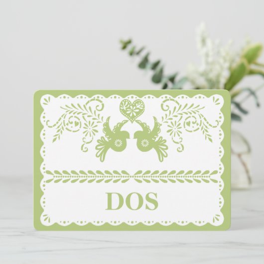 Papel Picado Deux Numéro de Table Or Fiesta (Debout devant)