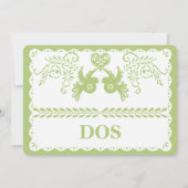 Papel Picado Dos Twee Tafelnummer Goud Feest (Achterkant)