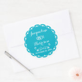 Papel Picado Envelop Seal Yellow Fiesta Bruiloft Ronde Sticker (Envelop)