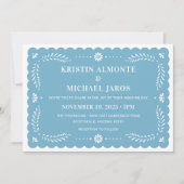 Papel Picado Faire-part de mariage mexicaine moder (Devant)