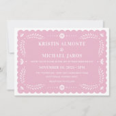 Papel Picado Faire-part de mariage mexicaine moder (Devant)