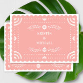 Papel Picado Faire-part de mariage mexicaine moder