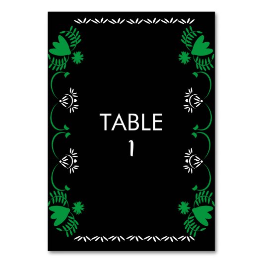 Papel Picado Floral Mariage mexicain Carte table (Par défaut)