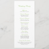 Papel Picado huwelijksprogramma - Groen Programma (Achterkant)