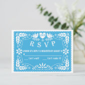 Papel picado inséparables mariage bleu réponse RSV (Debout devant)