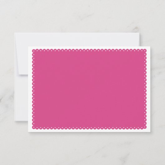 Papel picado inséparables mariage rose chaud RSVP (Dos)