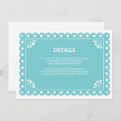 Papel Picado Insert Kaart - Blauw (Voorkant / Achterkant)