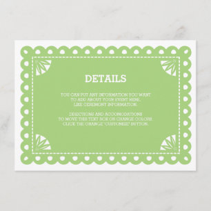 Papel Picado Insert Kaart - Groen