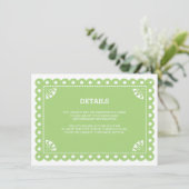 Papel Picado Insert Kaart - Groen (Staand voorkant)