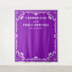 Papel Picado Kleurrijke Mexicaanse Bruiloft Wandkleed