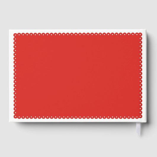 Papel picado livre d'hôtes mariage rouge inséparab (Verso)