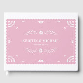 Papel Picado Mariage mexicain Livre d'or, Lavande (Recto)