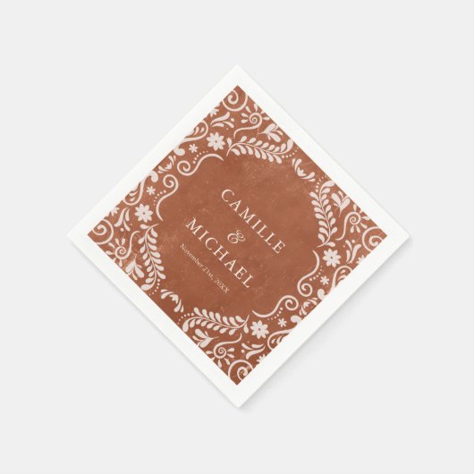 Papel Picado Mexicaanse bruiloft papier Servet (Hoek)