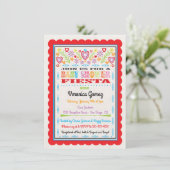 Papel Picado Mexican Fiesta Baby shower Kaart (Staand voorkant)