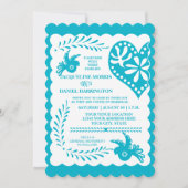 Papel Picado Mexican Fiesta Wedding Banner Theme Kaart (Voorkant)