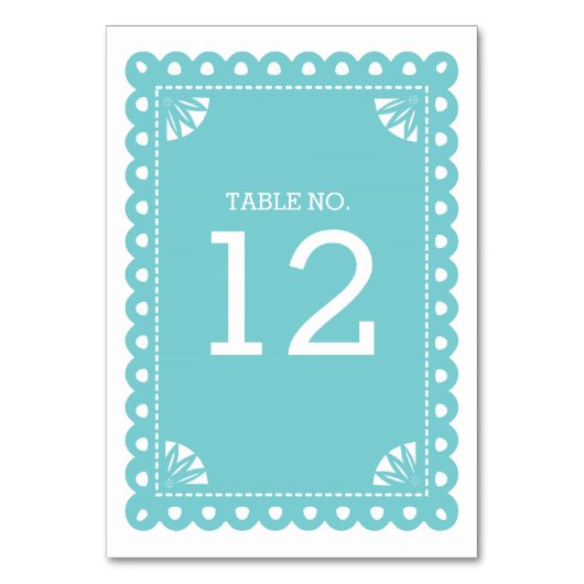 Papel Picado Numéro de table - Bleu (Par défaut)