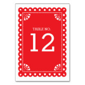 Papel Picado Numéro de table - Rouge (Dos)