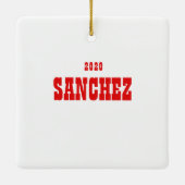 Papel Picado op maat Keramisch Ornament (Achterkant)