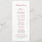 Papel Picado Programme de mariage - Rouge (Dos)